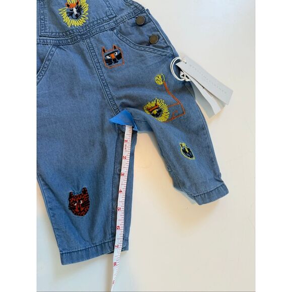 NWT Stella McCartney Kids Baby Printed Denim Overalls in Azure-Blue.  Size 3 Mon - Picture 13 of 14